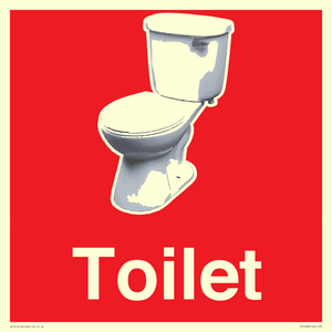 Toilet Dementia Friendly Sign Red